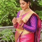 Pallavi Ramisetty Instagram - Happy sunday😊 Blouse @takshitha_couture_ Jewellery @tatprana_collections 📸 @itz.me_siddhu #sunday #shootmode #attarintikidaredi #krishnaveni #instagram #instagood