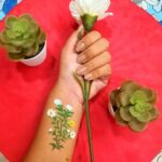 Pallavi Ramisetty Instagram - :-) painted on my hand 🌿🌼 Love doing painting when i feel bored . . . . . . . . . #painting #art #lovedoingpainting #hobby #flowers #geens #creative #dowhatyoulove #🍃 #pallaviramisettyofficial Home Sweet Home