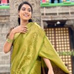 Pavithra Janani Instagram - Fashion has to reflect who you are , just wear what makes you happy .if you're happy it's a great outfit ,Six yard of sheer elegance makes me more comfortable. This saree is from @jessitrends Do check out for variety of collections with best customer service Pc @udhayakumar_u_k 😉❤️ Happy Tamil new year ❤️ #justsareevibes #swipeleftformorepics📸