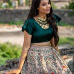 Pavithra Janani Instagram - Happy diwali ✨🪔💫 Outfit @thorkal_couture_official Mua @deepz_beautyjourney Hairstylist @aura_makeoverartistry Jewelleries @fineshinejewels Pc @saranjphotography
