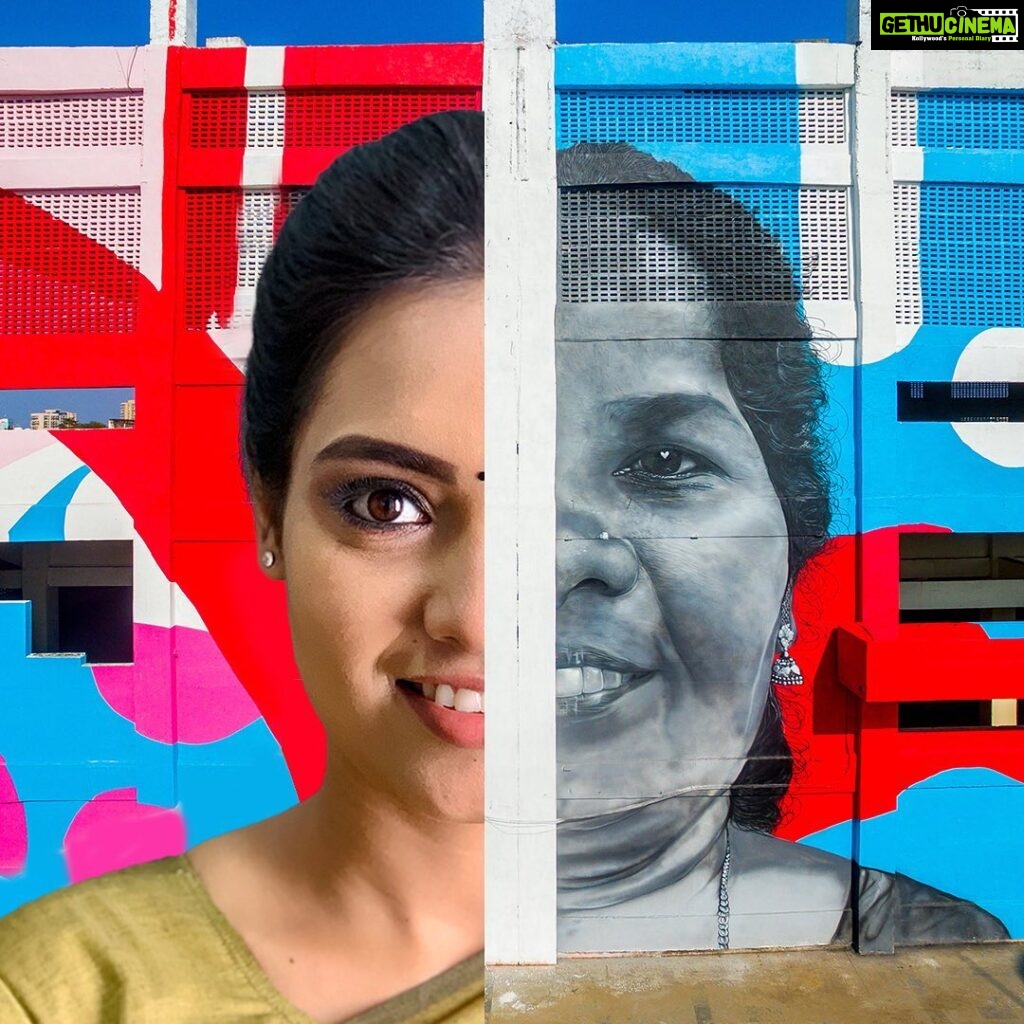 Pavithra Janani Instagram - A strong emotion of wholesomeness is what I feel towards the wonderful #WeAreEqual initiative by @asianpaints and @startindia . #WeAreEqual aims at creating awareness about the stigma around AIDS and HIV that impacts survivors and their place in society. Times have changed; even if someone is diagnosed with HIV from birth with right medication and treatment they can live as long as the average person. But most of our perception towards survivors has not changed. People still find it hard to accept someone for who they are. With one step forward at a time, let us live and love this journey together with our warriors. Let us give and receive Love! 'We Are', the largest panoramic mural in India, that places the portraits of survivors alongside those who don’t have the disease tells us that everyone has their right for equal treatment in society. The mural is designed by street artist A-Kill (@ad57akill_t3k )with Delhi-based Khatra (@bykhatra ) Located at Indira Nagar Railway Station, this magnificent artwork at Chennai is created in association TANSACS (@tansacs ), Tidel Park (@tidelparkchennai ), and Southern Railways. #AsianPaints #StartIndia #StartChennai #AIDS #HIV #Awareness #Mural #WeAre #StreetArt #WeAreEqual #Chennai #Art #ArtIndia #India #ArtistMural Indira Nagar railway station