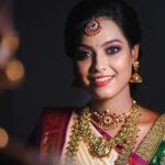 Pavithra Janani Instagram - Fate doesn’t care about ur plans ☺️ Mua @sukarmakeupartist Hairstylist @deepika_hairstyles Jewelleries @new_ideas_fashions Pc @dslr_wee Sareedrapist @style_ur_drape_with_gifty Outfit @ravikkai_selai Flowers @mayur_bridal_flower #keepsmiling😊💕💜