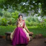 Pavithra Janani Instagram - Fate doesn’t care about ur plans ☺️ Mua @sukarmakeupartist Hairstylist @deepika_hairstyles Jewelleries @new_ideas_fashions Pc @dslr_wee Sareedrapist @style_ur_drape_with_gifty Outfit @ravikkai_selai Flowers @mayur_bridal_flower #keepsmiling😊💕💜