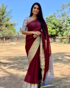 Pavithra Janani Instagram - Simple n elegant sarees @ashas_womens_collection Swipe left for more collections Thank you 🥰