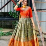 Pavithra Janani Instagram - 🧡 Outfit @instorefashions #vinayagarchaturthispecial #pavithrajanani