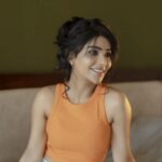 Pavithra Lakshmi Instagram - Live for the moments that gives happiness to your soul🔶📙 Shot by @irst_photography Styled by @shimona_stalin Mua @makeupby_kiruthiga Hair @soniyarameshbabu_muah