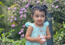 Pearle Maaney Instagram - My kochu poombaatta ❤️ . Wearing @mybud.kids
