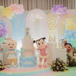 Pearle Maaney Instagram – Nila felt like she was in a Dream 💭 😛💕
.
.
Decor @thegreindale 
Outfits styled by @ashna_aash_ 
Cake @whisk_n_frost 
Make up @nizanmakeovers
Face paint art @thannahs_art