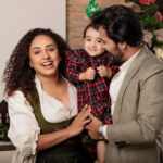 Pearle Maaney Instagram - It’s Christmas time! ❤️ Vlog Out Now 🥰 . Click @plan.b.actions @jibinartist Styling @ashna_aash_ Wearing @men_in_q_wedding @flanour_ Decor @_whitewindow__