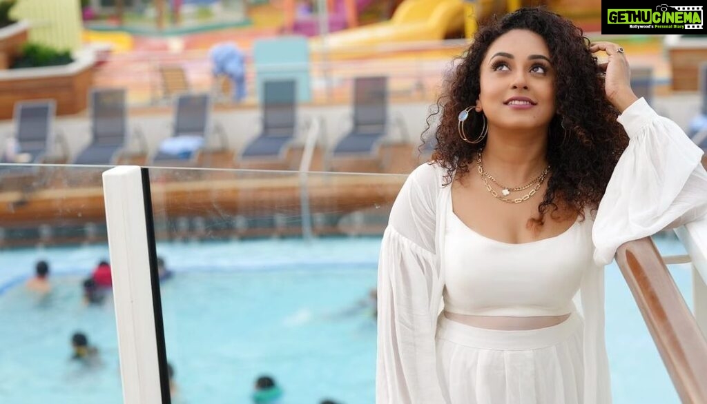 Pearle Maaney Instagram - Some Experiences change you forever. This Cruise did that. Spectrum of the Seas by The Royal Caribbean. Vlog is Out Now on Youtube. Do check it Out 🥰 . Click @srinish_aravind Travel Partner @fortunetours