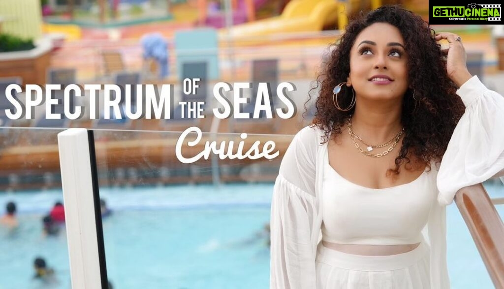 Pearle Maaney Instagram - Some Experiences change you forever. This Cruise did that. Spectrum of the Seas by The Royal Caribbean. Vlog is Out Now on Youtube. Do check it Out 🥰 . Click @srinish_aravind Travel Partner @fortunetours