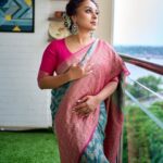 Pearle Maaney Instagram - Saree Gama.😋 . Makeup artists: @sijanmakeupartist Click @abhimanue_k_raju Touch up @_carefree_cutz_