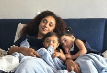 Pearle Maaney Instagram - My Cuddle Buddies… awww!!! My little hearts ❤️ : PS: if you are wondering how long this lasted… well… not for more than 30 seconds 😂