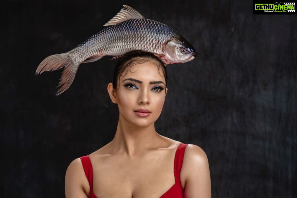 Pooja Banerjee Instagram - Being the chic & SoFishticated Woman… 🐟 hair styling by the stunning & beautiful @hairbydrishya 🐟 Make-Up by my favourite @sachinmakeupartist1 🐟 crazy styling by @rezachirag 🐟 captured the catch of the day on camera by the one & only @subisamuel #PoojaBanerjii #CatchFishNotFeelings #Fashion #photography #photoshoot #fashionphotography #NewMomma #MammaofSana #potd