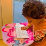 Pooja Kumar Instagram – My little lady is ready for Monday morning work! She picked up the keyboard and mouse so I say train them early! 😂 #daughter #motherhood #lucky #india #america #tamil #telugu #hindi