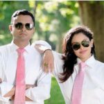 Pooja Kumar Instagram – #flashbackfriday to when my hubby and me wore pink ties and sunglasses when I was pregnant! Thanks @ryanpendletonphotography We are trying very hard to be cool. #pictures #pregnantbelly #fb #flashbackfriday @vishalrjoshi
