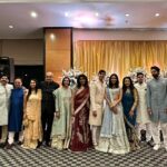 Poonam Dhillon Instagram - My lovely brilliant niece @apai314 & her Brilliant handsome husband @raviparikh2 - finally make it to Mumbai to meet relatives & friends to celebrate with Ravi’s Family !!💕🎶❤️