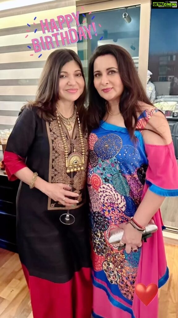 Poonam Dhillon Instagram - Happy Birthday to My dearest Alku… you are a beautiful loving person with a Godly voice & a beautiful soul !! Lots of Love , Good health & Happiness always to you🥰🤗