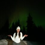 Pragya Jaiswal Instagram - Ethereal and Enchanting Nothern Lights 💚💚💚 We were fortunate to see the dance of Northern lights two nights consecutively n it was the most beautiful experience ever.. Grateful, thankful, blessed !! Ticked this off the bucket list 💚 #NothernLights #AuroraBorealis #Finland #Rovaneimi @finncredibleexperiences Lapland,North Pole