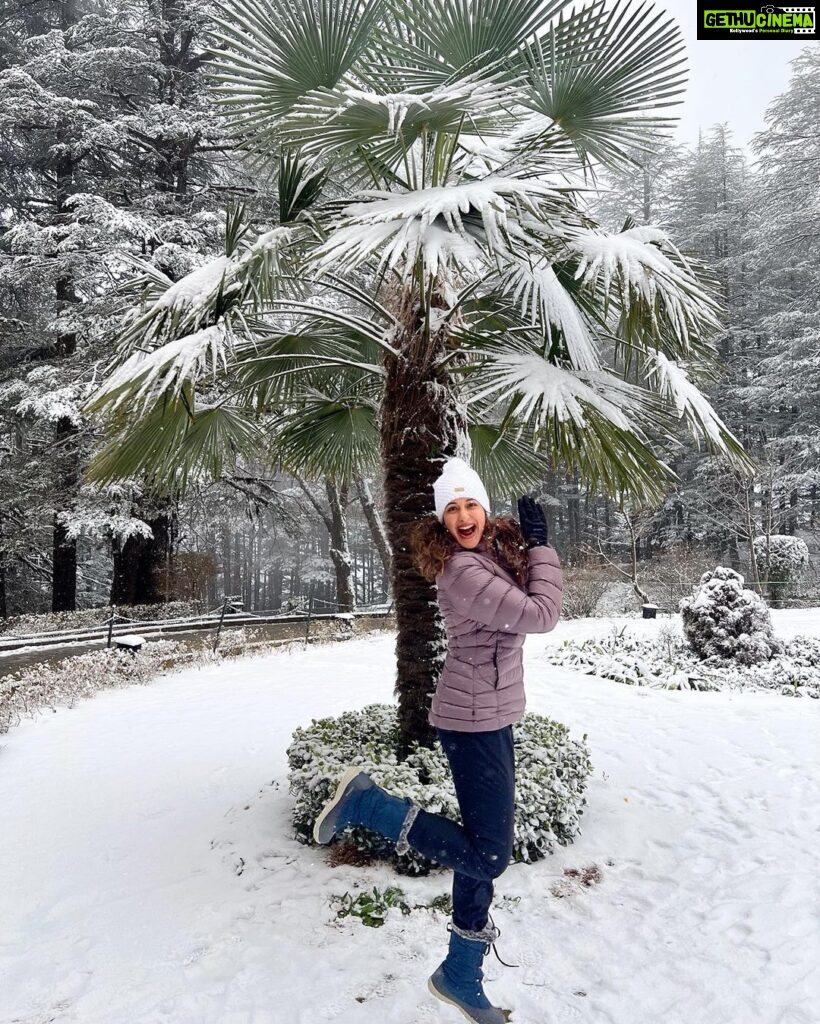 Pragya Jaiswal Instagram - Exactly how I wanted to spend my birthday weekend - In snow ❄️🤍 Woke up this morning to the magical first snowfall of the season & I cudnt have asked for more 🥹💫💝 #WhiteBirthday #Magical #BestBirthday Wildflower Hall, An Oberoi Resort