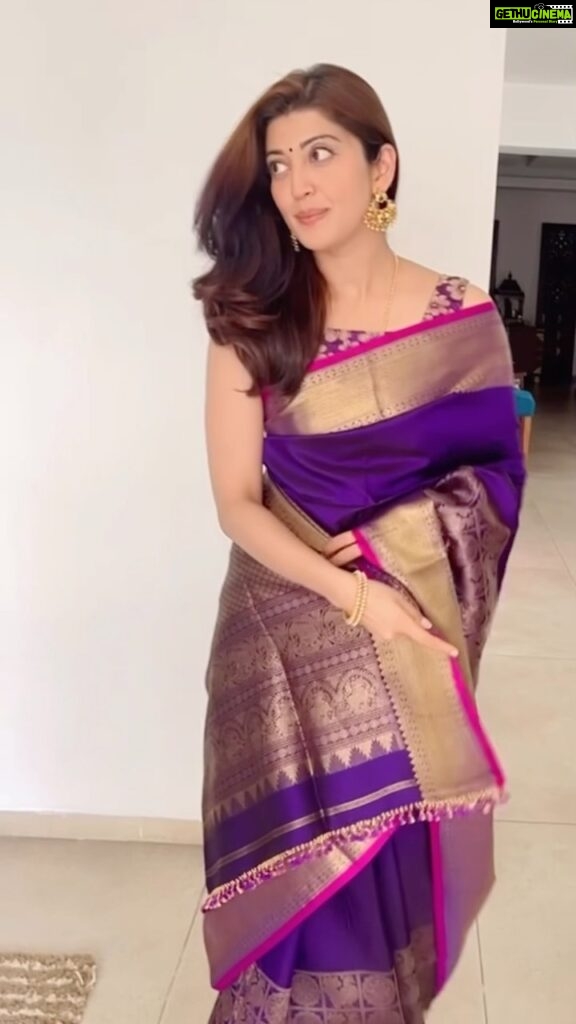 Pranitha Subhash Instagram - Get Ready With Me : Hope you like this simple silk saree look ❤️ Let me know what I should try next in the comments below