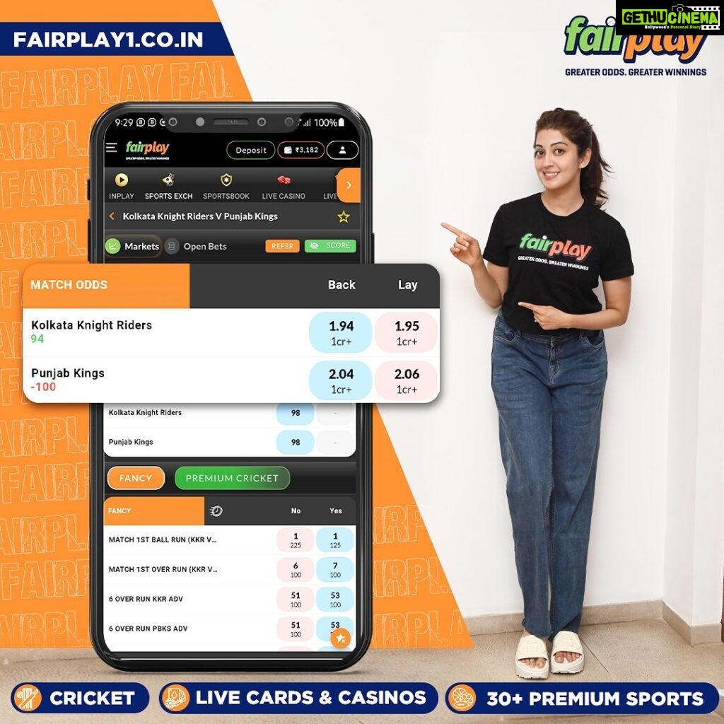 Pranitha Subhash Instagram - Use Affiliate Code PRANITHA300 to get a 300% first and 50% second deposit bonus. IPL is in an exciting second half, full of twists and turns. Don't miss out on placing bets on your favourite teams and players only with FairPlay, India's best sports betting exchange. 🏆🏏 Make it big by betting on your favorite teams and players. Plus, get an exclusive 5% loss-back bonus on every IPL match. 💰🤑 Don't miss out on the action and make smart bets with FairPlay. 😎 Instant Account Creation with a few clicks! 🤑300% 1st Deposit Bonus & 50% 2nd Deposit Bonus, 9% Recharge/Redeposit Lifelong Bonus/10% Loyalty Bonus/15% Referral Bonus 💰5% lossback bonus on every IPL match. 👌 Best Market Odds. Greater Odds = Greater Winnings! 🕒⚡ 24/7 Free Instant Withdrawals Setted in 5 Minutes Register today, win everyday 🏆 #IPL2023withFairPlay #IPL2023 #IPL #Cricket #T20 #T20cricket #FairPlay #Cricketbetting #Betting #Cricketlovers #Betandwin #IPL2023Live #IPL2023Season #IPL2023Matches #CricketBettingTips #CricketBetWinRepeat #BetOnCricket #Bettingtips #cricketlivebetting #cricketbettingonline #onlinecricketbetting