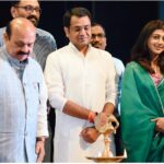 Pranitha Subhash Instagram - An honour to have been felicitated by one of the most well read, dynamic and popular Chief Minister Karnataka has had, Mr Basavaraj Bommai avaru. Today at the “Yuva Sambhashane” where the students of Karnataka had a chance to interact with the CM in a QnA.