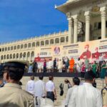 Pranitha Subhash Instagram - Vivekananda Jayanthi program in the presence of Hon. CM of Karnataka Sri Basavaraj Bommai avaru, Education minister Nagesh avaru, Swami Vivekananda Saraswati and Hariprakash Konemane avaru PS no clue why my hair looks like Snape 🙈 Vidhana Soudha, Bangaluru