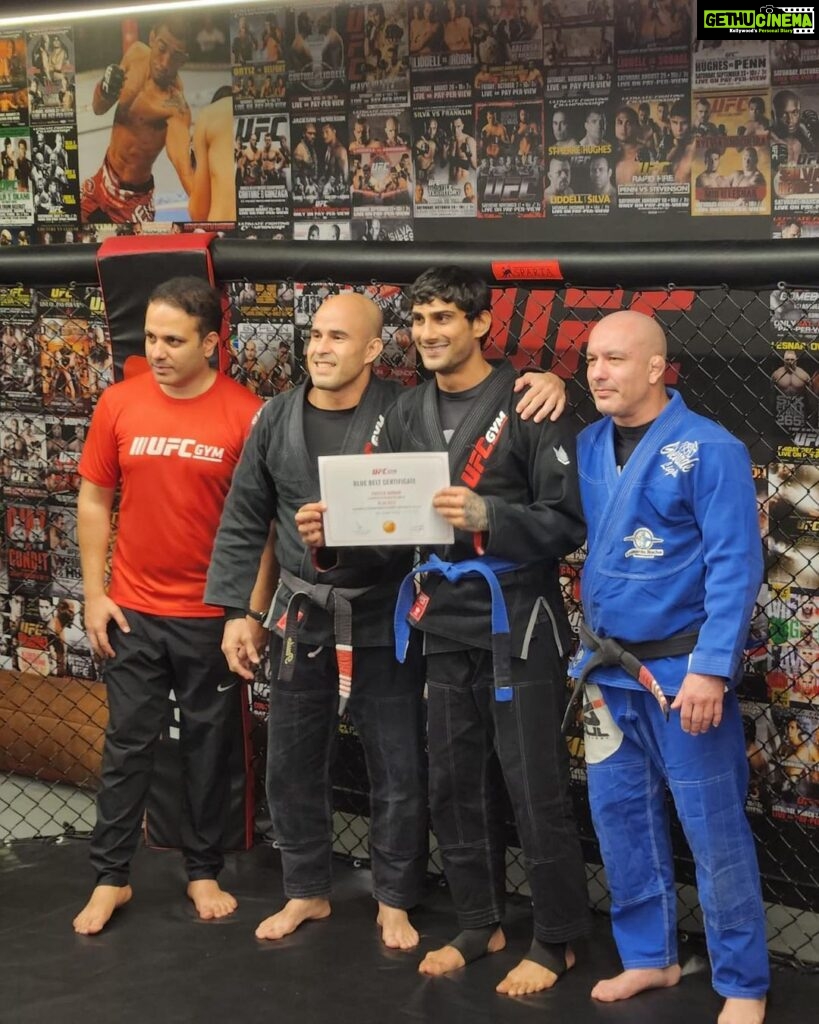 Prateik Babbar Instagram - thank you brazilian jiu-jitsu! 🔥🥋❤️🙏🏽 #growth & #progress are inevitable in any form of journey.. as long as we remain disciplined.. hungry.. consistent & persistent 🔥 my brotha & sensei @rohityson_ & i got our #bjj belt promotions.. i got promoted to blue belt.. & my sensei got promoted to brown belt 🔥🥋❤️🙏🏽 iv been blessed to be surrounded.. taught.. coached & guided by the most elite coaches.. teachers & sensei’s.. without whom my #bjj journey is incomplete 🔥🥋❤️🙏🏽 thank you sensei’s @paulo_bjjgfteamap @calmeida_bjj.mma for this honour! #oss 🔥🥋❤️🙏🏽 thank you sensei’s @paulo.bananada @senseimayur @rohityson_ for your continuous support & encouragement! #oss 🔥🥋❤️🙏🏽 thank you bossmen @ajaymarwah @istayakansari & our very own sanctuary @ufcgymbandra for including me as part of the family! ❤️🙏🏽 🔥 the journey continues 🥋 #oss 🙏🏽 @ufcgymindia @ufcgym @ufc 🔥 p.s. - don’t forget to swipe left! 🔥 #brazilianjiujitsu #bjj #oss 🔥🥋❤️🙏🏽 UFC GYM Bandra