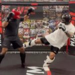 Prateik Babbar Instagram - “bada bing bada boom”.. bada bang bang❕🥋 🥷 #Ateam #mma #sparring #tb UFC GYM Bandra