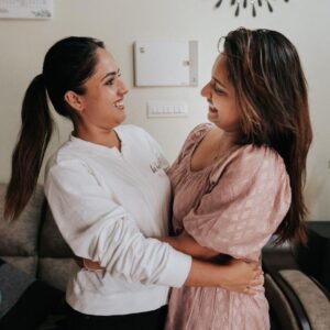 Pratheeksha G Pradeep Instagram - Ammuttyy🥰🥰😘
.
.

We’ll be best friends forever because you already know too much….😂😂

Dress @amruthanair_official_ 🥰

#friendsforever #frienshipgoals #loveyou