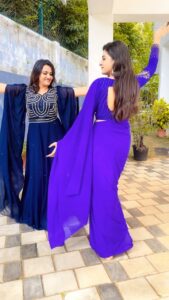 Pratheeksha G Pradeep Instagram - Just a take😉 
My attire @bougainvilleatvm💙
#mounaragam #actress #break #reels