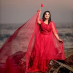 Pratheeksha G Pradeep Instagram - Happiness ❤️❤️❤️ . . @nova_fashion_boutique_by_brind @_lalu_photography_ @greenlife_divyarun #red #valentines Thiruvananthapuram, Kerala, India