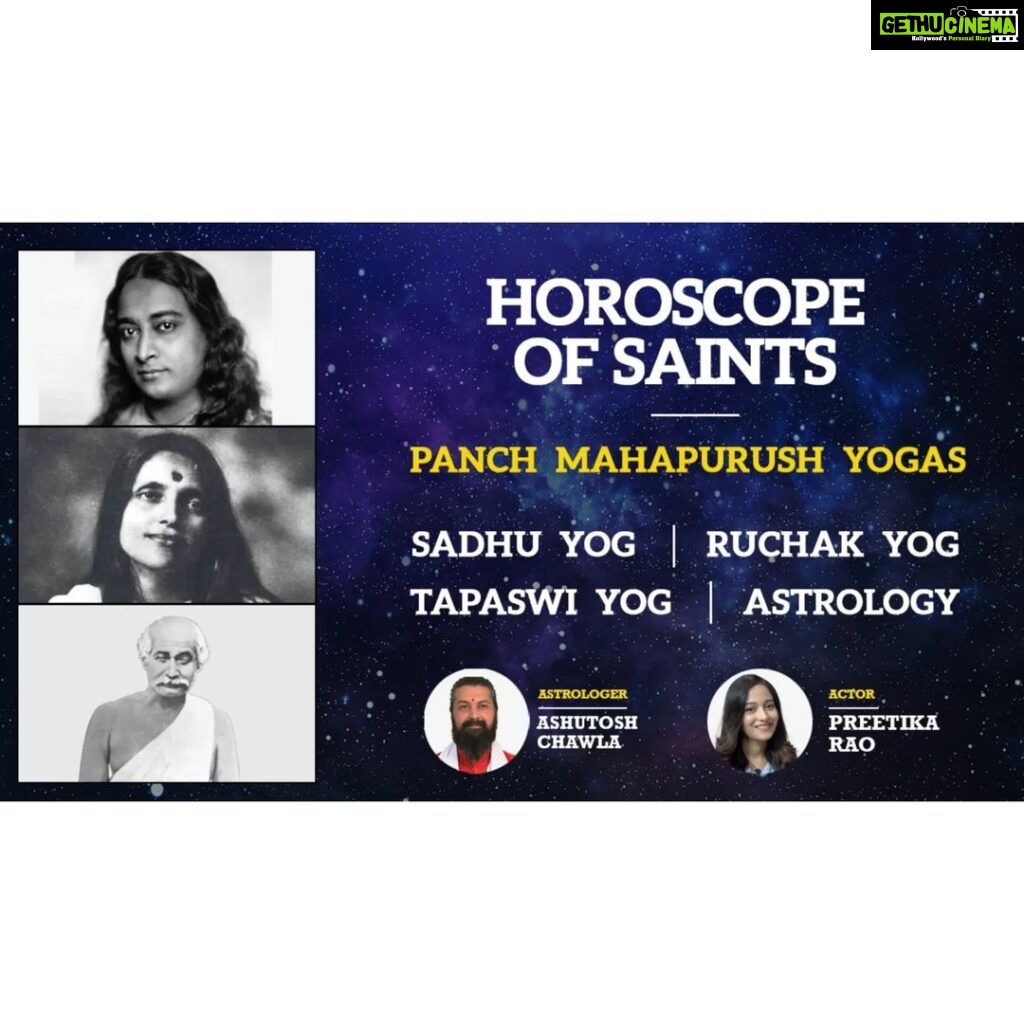 Preetika Rao Instagram - What does the Horoscope of a Saint look like? And the Panch Mahapurush Yogas... beautifully discussed in today's episode by Astrologer @ashutoshchawla ji who heads the Sumeru Jyotish and Vasty Academy at the Bangalore Ashram @thebangaloreashram #astrology #ashutoshchawla #learnastrology