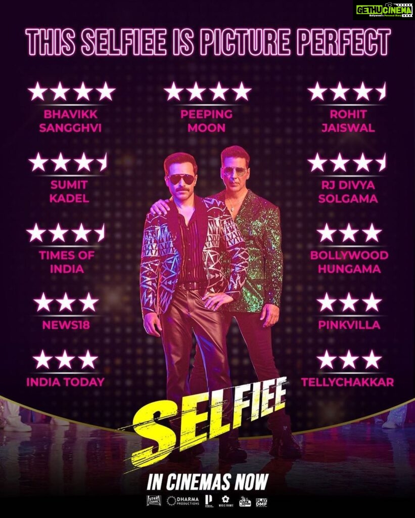 Prithviraj Sukumaran Instagram - SELFIEE clicked just right with the critics!🤳🏼✨ Thank you for all the love! #Selfiee in cinemas now! Book your tickets now! https://bookmy.show/Selfiee https://m.paytm.me/selfiee @akshaykumar @therealemraan @nushrrattbharuccha @dianapenty @karanjohar @apoorva1972 @supriyamenonprithviraj @iamlistinstephen @raj_a_mehta @rishiwrites @dharmamovies @starstudios #CapeOfGoodFilms @prithvirajproductions @vbfilmwala @magicframes2011 @anshul300 @playdmfofficial