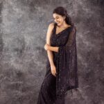 Priya Bhavani Shankar Instagram - Back to black ♠️ PC : @arunprasath_photography Stylist: @niru05_raghupathy Saree: @nitikagujralofficial Earings: @houseofshikha Make up: @makeupmaliksam Hair: @koduruamarnath