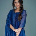 Priya Varrier Instagram - 💙 Outfit: @silpaa.in Styling: @styledbysmiji Pc: @jiksonphotography HMU: @neethu_makeupartist