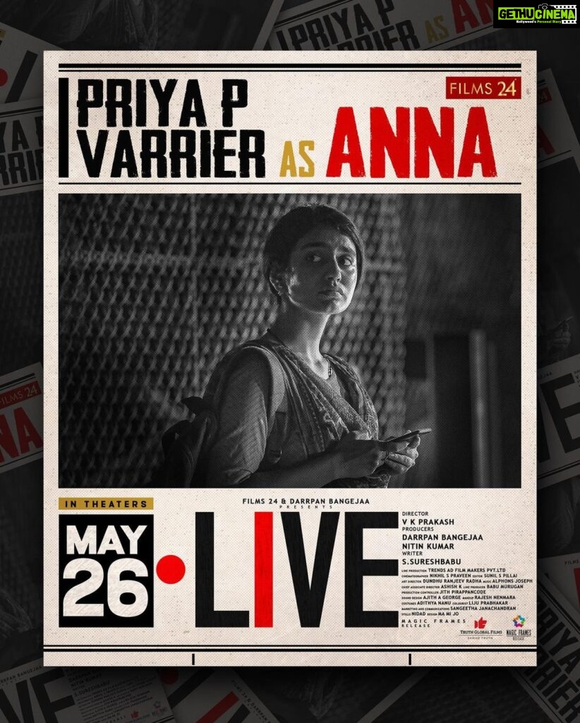 Priya Varrier Instagram - Yayy me me! I’m Anna,nice to meet y’all🤭 In cinemas from May 26.
