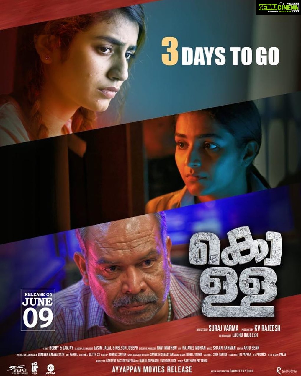 Priya Varrier Instagram - 3 days to go!