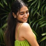 Priya Varrier Instagram - “பச்சை கிளி”🦜 Photographer: @premsampaul Styling: @styledbysmiji Wearing: @lisdesigns.in
