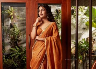 Priya Varrier Instagram - Happy Vishu!🌼 Photography: @arun_payyadimeethal Styling: @amritha_lakshmi___ @styledby_al_ HMU: @sreegeshvasan_makeupartist Outfit: @damanz.designs Jewellery: @anokhi_priyakishore Location: @nakedvolume_architecturestudio Camera assist: @rahul_.thuvassery_