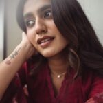 Priya Varrier Instagram - “சிவப்பு இதயம்”🥀 Photographer: @premsampaul Styling: @styledbysmiji Wearing: @labelkanupriya PR: @sonyashaikh HMU: @neethu_makeupartist Styling Assistant: @siraj_saleem_