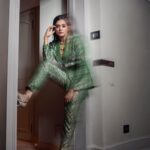 Priyamani Instagram - Green is neither attention seeking nor boring 💚💚💚 It’s the perfect balance 💚💚💚 For Filmfare2023… Outfit : @ziplinemade Styling : @theitembomb 💚💚 📸: @v_capturesphotography ❤️ MUH : @pradeep_makeup @shobhahawale #filmfare2023 #gogreen💚 #lovinglife💞
