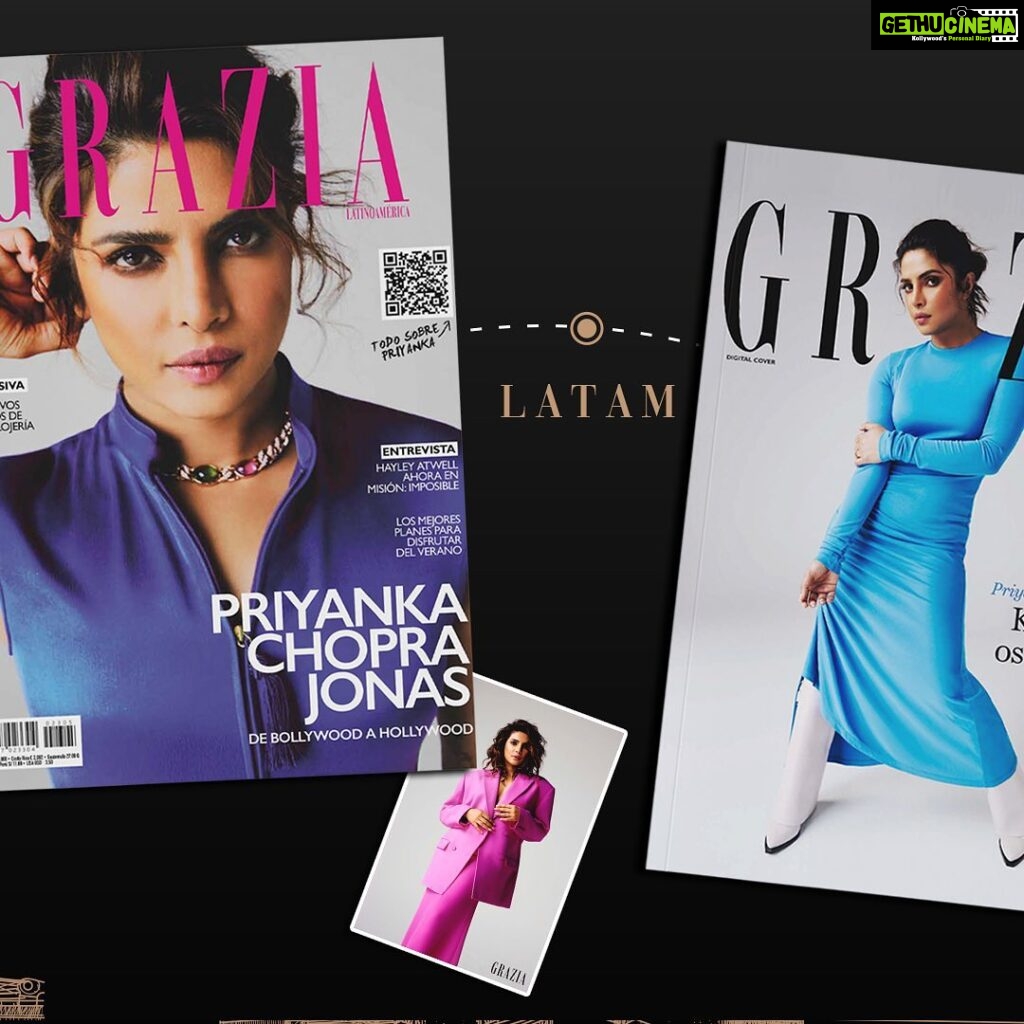 Priyanka Chopra Instagram - 12 covers around the world 🌎 Thanks Grazia. This was a fun one! 🫶🏽 @graziauk @graziamexico @grazia.my @grazia_it @graziaserbia @grazia.sg @graziaindia @grazia_magazine_bg @grazia_magazin @grazia_es