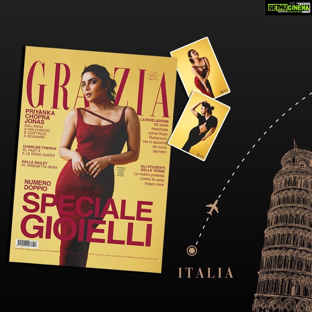 Priyanka Chopra Instagram - 12 covers around the world 🌎 Thanks Grazia. This was a fun one! 🫶🏽 @graziauk @graziamexico @grazia.my @grazia_it @graziaserbia @grazia.sg @graziaindia @grazia_magazine_bg @grazia_magazin @grazia_es