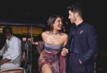 Priyanka Chopra Instagram - Date night and a 🛺….. with my forever guy @nickjonas Thank you @stylebyami as always for your amazing collaboration. I knew I wanted to wear an upcycled vintage look with a modern twist! So my outfit was an amalgamation of the east and the west! Like me! Thank you @amitaggarwalofficial for coming through and creating this handcrafted beauty with a story that is so apt for an evening celebrating Indian art and Fashion. This beautiful outfit was created using a 65 year old vintage Banarasi patola (Brocade)saree with silver threads and a gold electroplating on khadi silk. It is paired with a sequins sheet holographic bustier to reflect the nine colours of ikat weave that the brocade is set in. Thank you for your genius Amit and your gifted team. Congratulations #NitaAmbani and @_iiishmagish for creating an incredible exhibition of the history Indian fashion at the @nmacc.india! So proud of this exquisite space and the potential it has to promote Indian Art and design ❤️ Ps- Also for all wondering auto uncle took the cake! Was lovely and gracious! Thank you auto uncle! Mumbai, Maharashtra