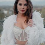 Priyanka Chopra Instagram - South Asian Excellence at the Oscars Photographer: @tylerhenderson Hair: @bridgetbragerhair Makeup: @missjobaker Jewellery: @bulgari Styling: @stylebyami In @falgunishanepeacockindia Los Angeles, California