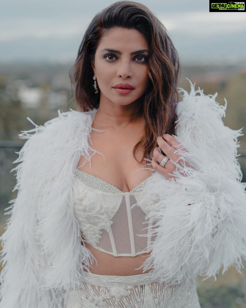 Priyanka Chopra Instagram - South Asian Excellence at the Oscars Photographer: @tylerhenderson Hair: @bridgetbragerhair Makeup: @missjobaker Jewellery: @bulgari Styling: @stylebyami In @falgunishanepeacockindia Los Angeles, California