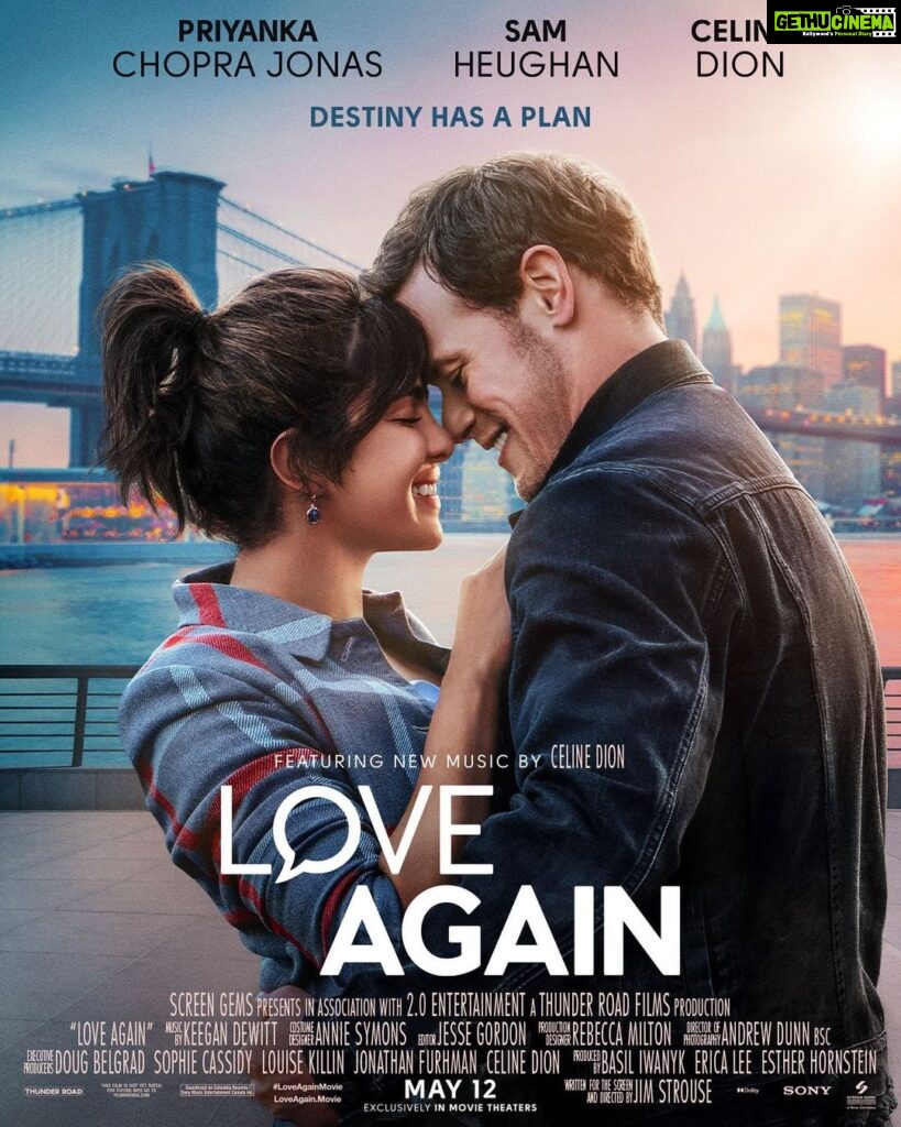 Priyanka Chopra Instagram - Nothing is a coincidence…everything you’re experiencing is meant to happen… just like you looking at this caption or the poster 😋 Trailer dropping soon @loveagainmovie 💕 @samheughan @celinedion