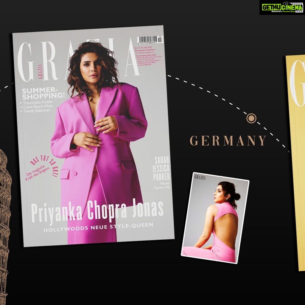 Priyanka Chopra Instagram - 12 covers around the world 🌎 Thanks Grazia. This was a fun one! 🫶🏽 @graziauk @graziamexico @grazia.my @grazia_it @graziaserbia @grazia.sg @graziaindia @grazia_magazine_bg @grazia_magazin @grazia_es